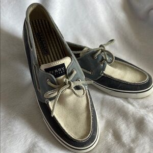 Sperry Women's Two-Tone Boat Shoes - Blue and Cream